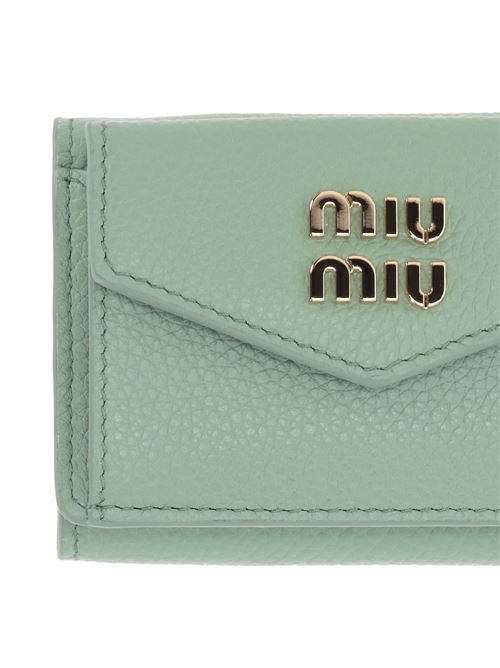 Portafoglio verde menta Miu Miu | 5MH021S-OOO2DT7F0229